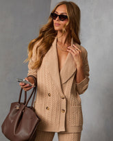 Cuddle Me Double Breasted Knit Sweater