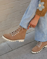 Arlene Faux Suede Lace Up Boot
