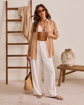 Coastal Charmer Striped Button Down Top