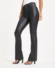 Howard High Rise Faux Leather Flare Pants