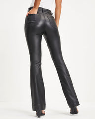 Howard High Rise Faux Leather Flare Pants