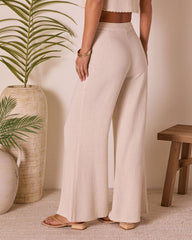 Kimora Wide Leg Front Slit Pants
