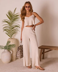 Kimora Wide Leg Front Slit Pants