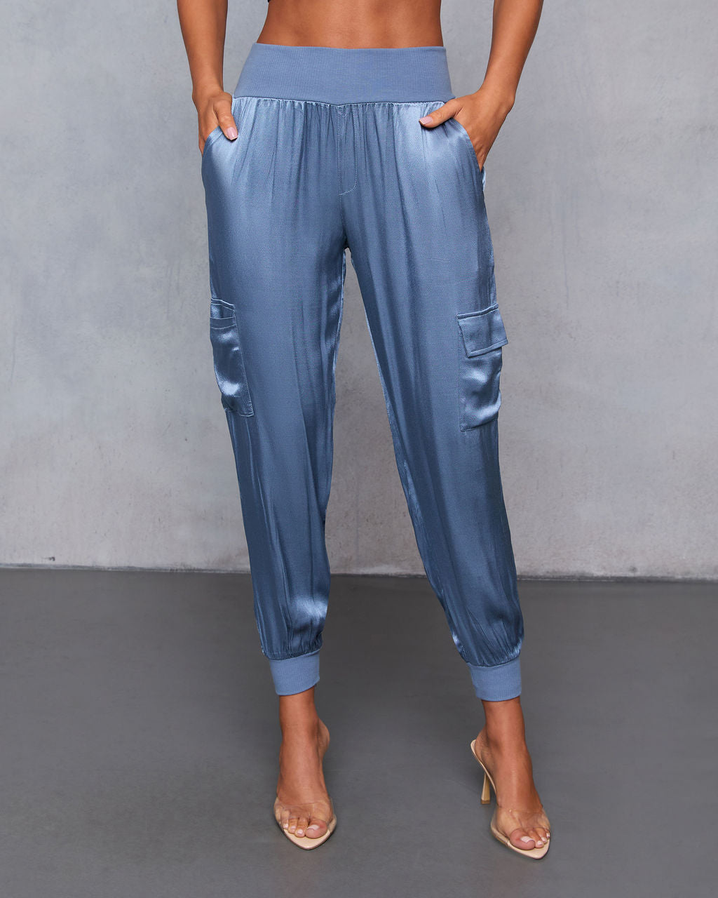 Luxe Look Satin Pocketed Joggers