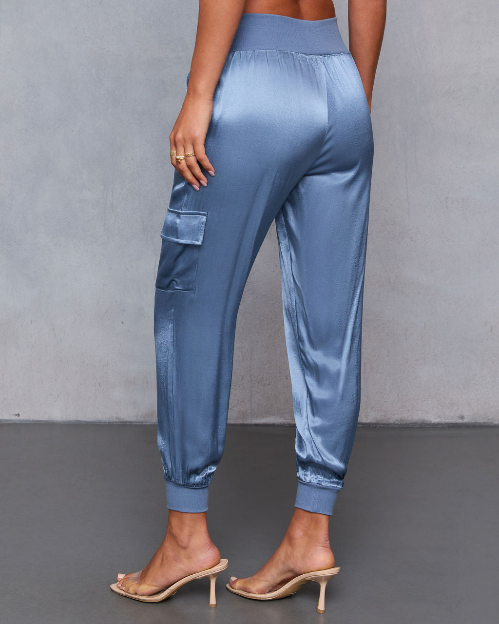 Luxe Look Satin Pocketed Joggers