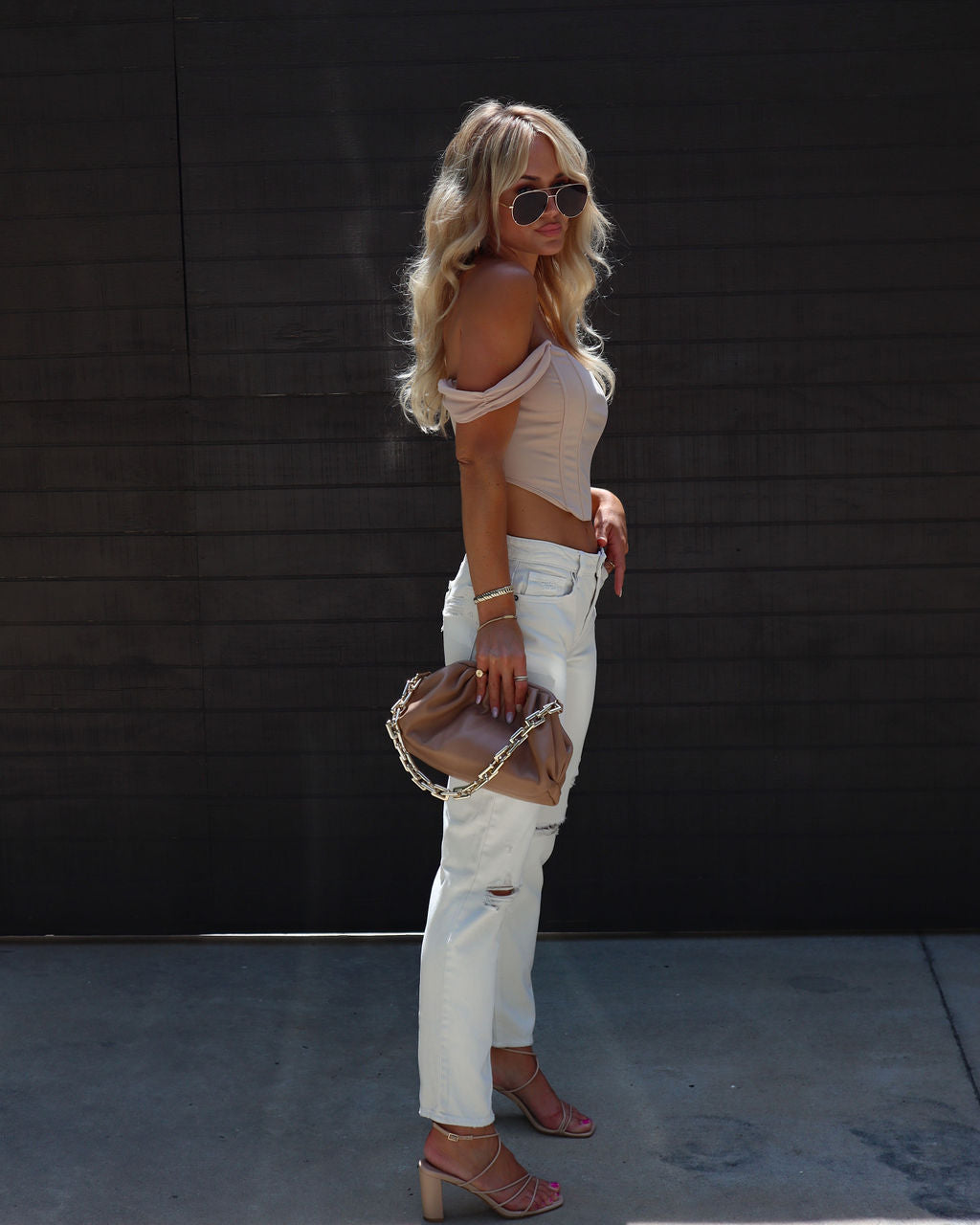 Mita High Rise Distressed Straight Jeans