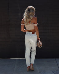 Mita High Rise Distressed Straight Jeans