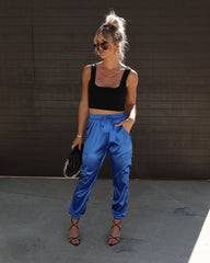 Athena Satin Cargo Pants