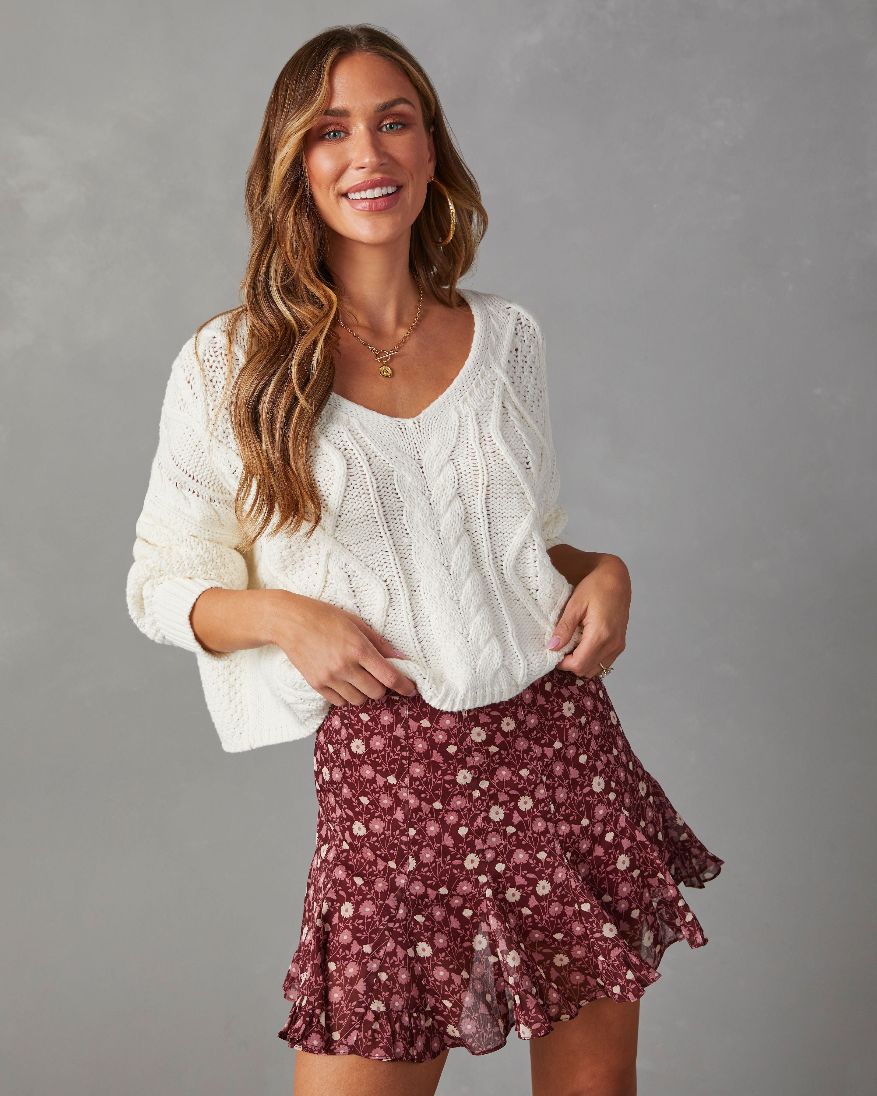 Briar Floral Ruffle Mini Skort