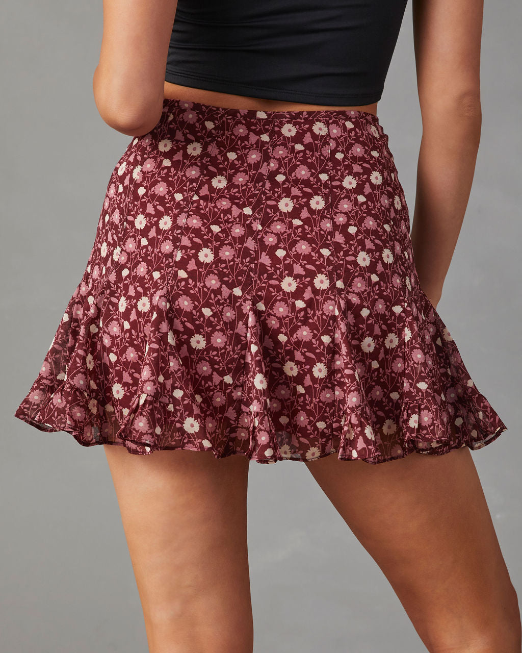 Briar Floral Ruffle Mini Skort