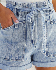 Kravitz Mineral Wash High Waisted Paper Bag Jean